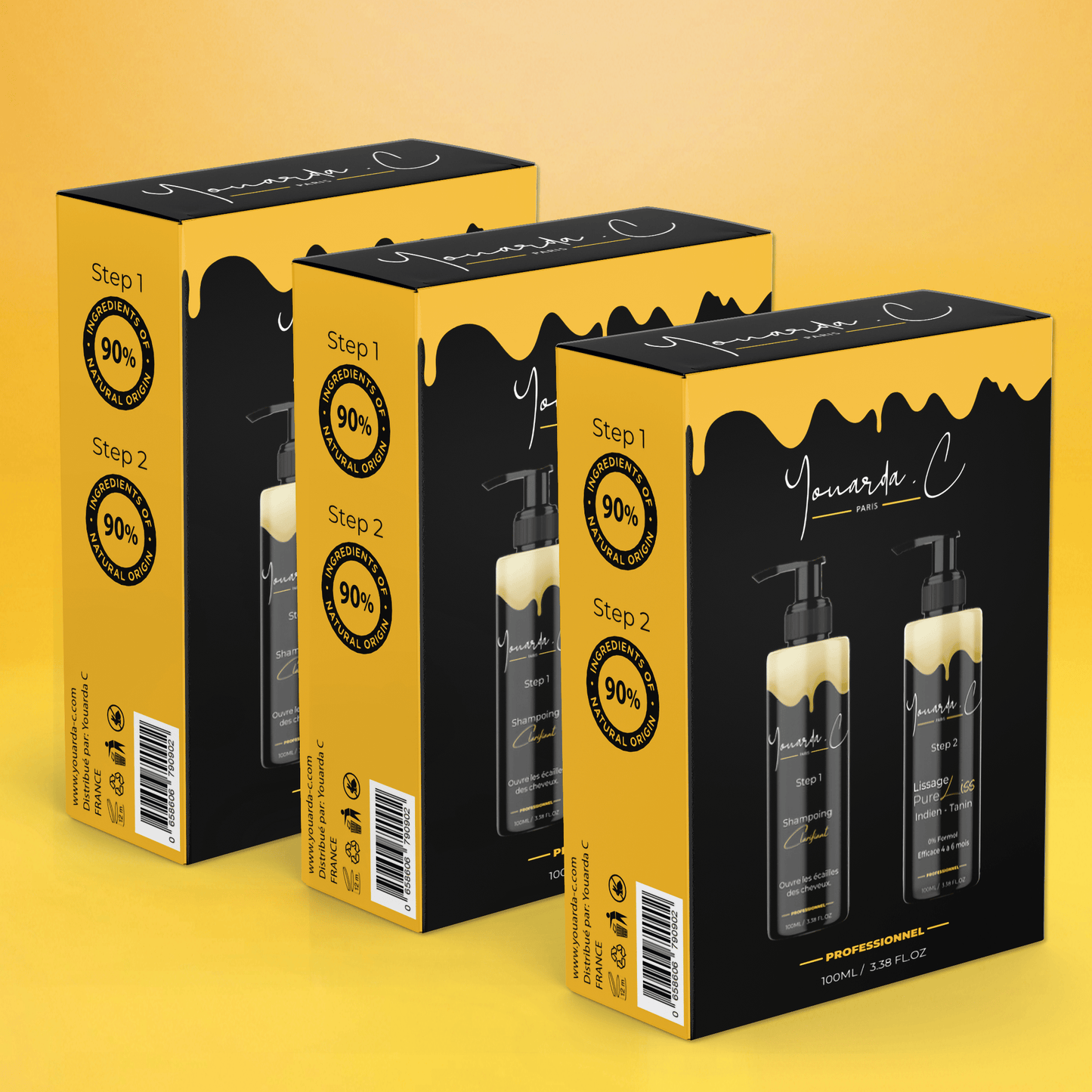 YOUARDA•C Kits de soin des cheveux Youarda.C – Lissage Pro Indien/Tanin YOULISS – Cheveux Lisses 4 à 6 Mois, 0% Formol, Sans Odeur & Sans Fumée, Compatible Enfants & Femmes Enceintes, odeur violette