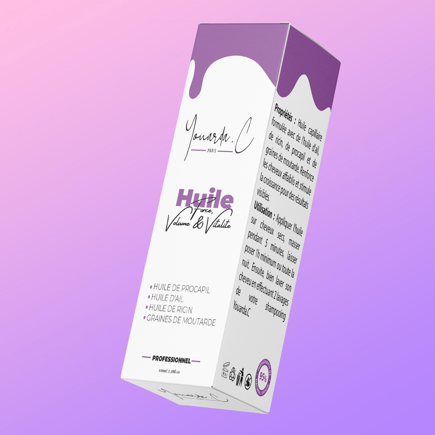 YOUARDA•C Solutions pour friser et défriser les cheveux HUILE FORCE VITALITE ET VOLUME