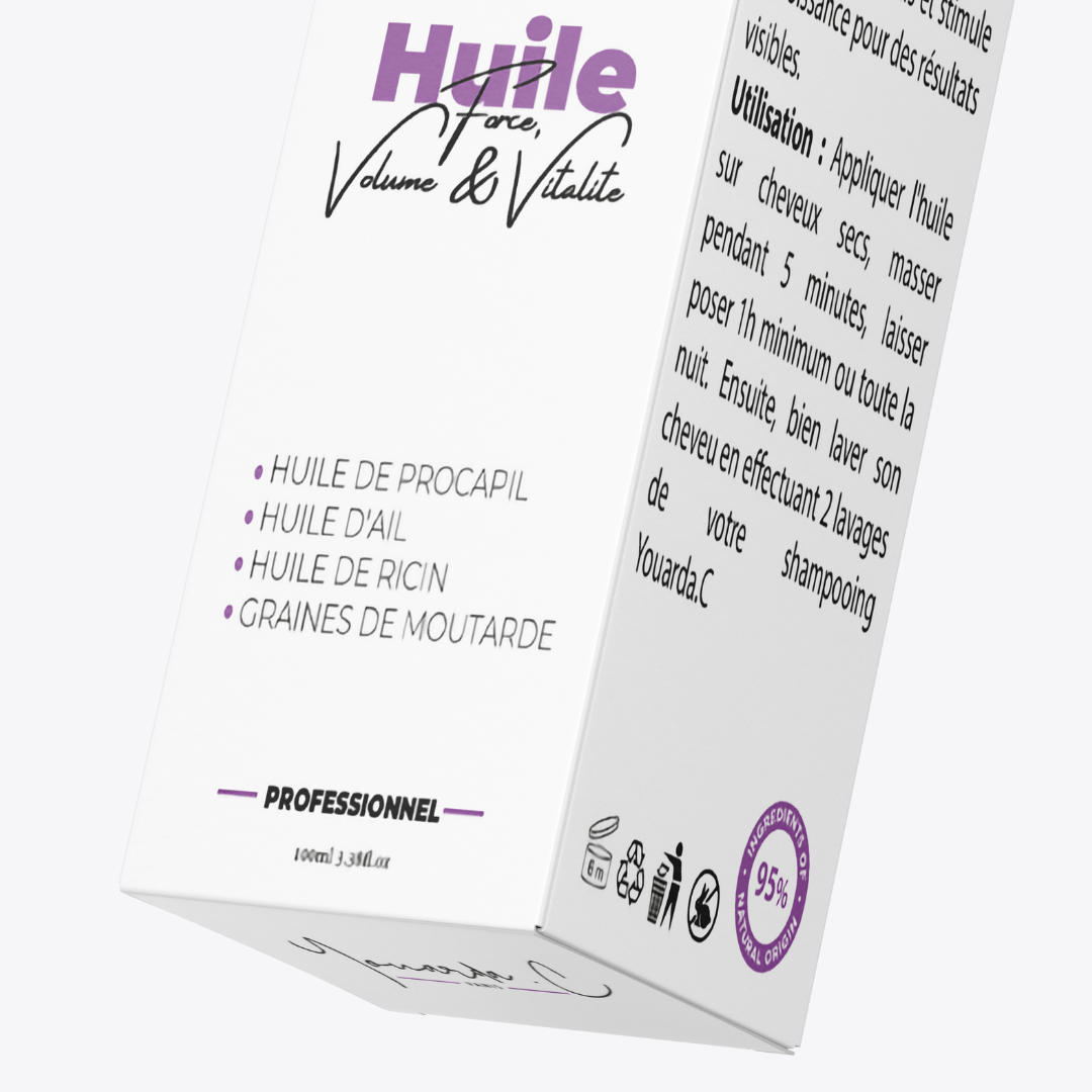 YOUARDA•C Solutions pour friser et défriser les cheveux HUILE FORCE VITALITE ET VOLUME