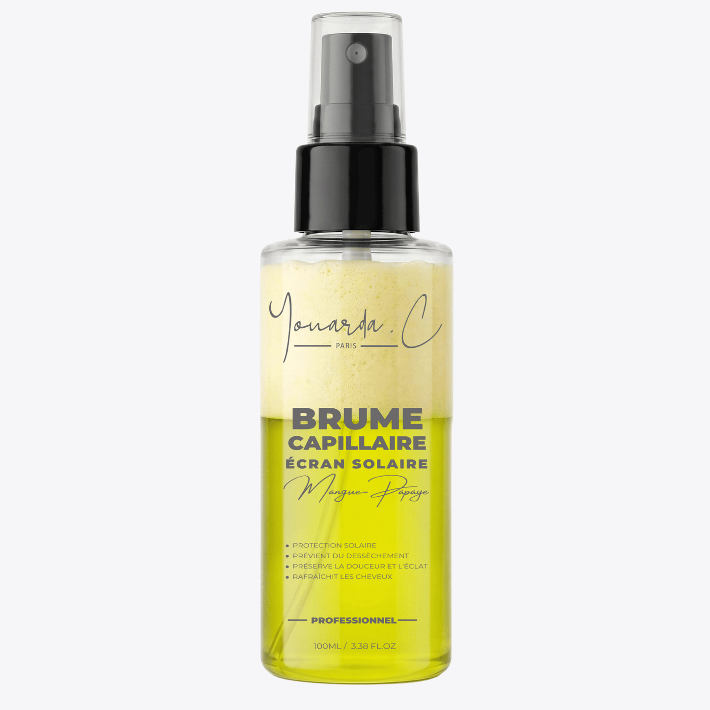 YOUARDA•C Solutions pour friser et défriser les cheveux 🏖 Youarda.C – Brume Capillaire Ecran Solaire – Odeur Mangue-Papaye, Protecteur UV, Chaleur