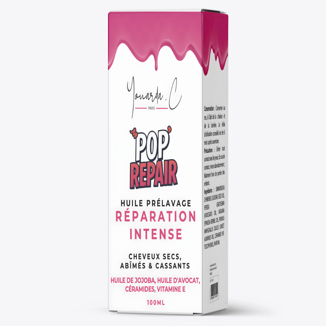 YOUARDA•C Solutions pour friser et défriser les cheveux Youarda.C – Huile Prelavage BOOSTER POP REPAIR – Réparation Profonde & Cheveux Régénérés, Réparateur & Fibre Ressourcée, Cheveux Abîmés & Fragilisés