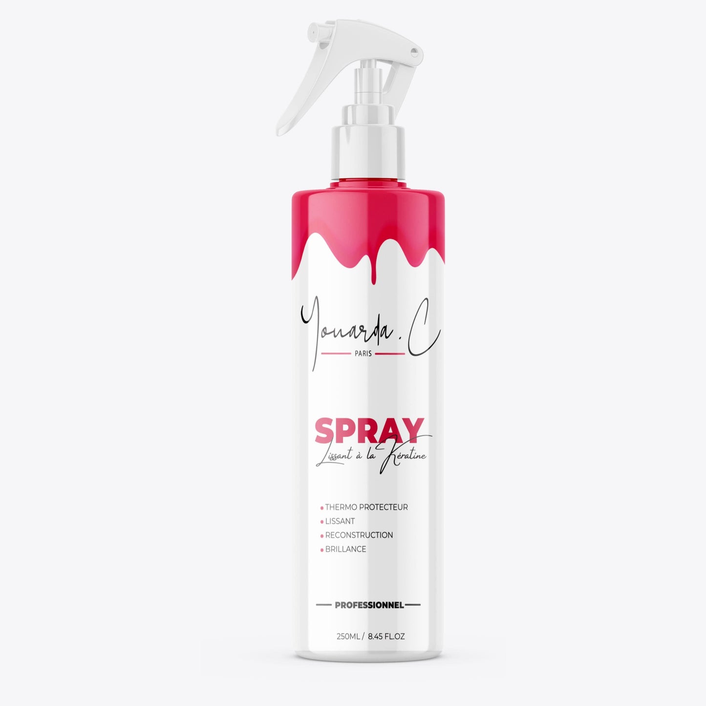 YOUARDA•C Solutions pour friser et défriser les cheveux Youarda.C – Spray Lissant Kératine – Anti-Frizz & Thermo-Protecteur, Coiffage Facilité