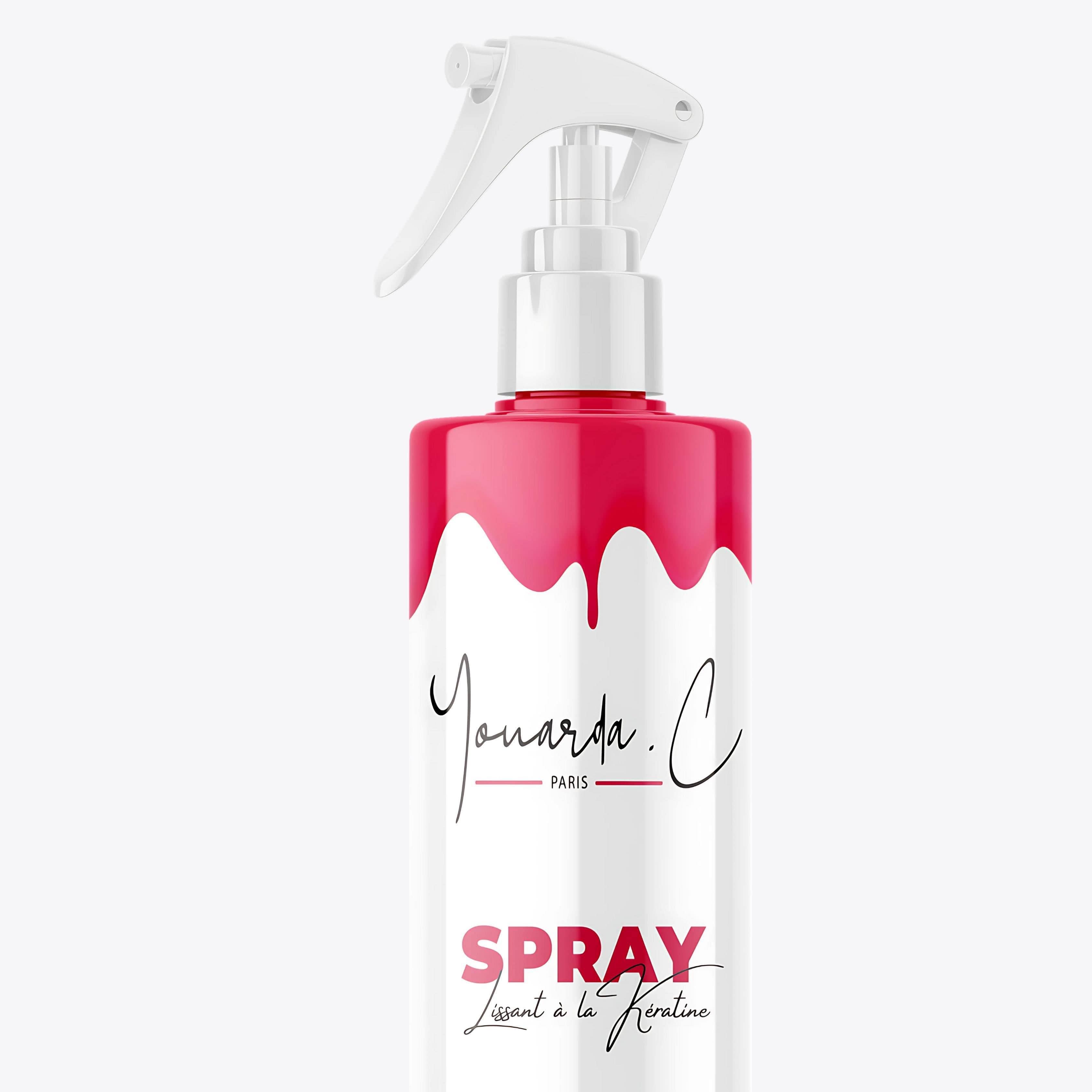YOUARDA•C Solutions pour friser et défriser les cheveux Youarda.C – Spray Lissant Kératine – Anti-Frizz & Thermo-Protecteur, Coiffage Facilité
