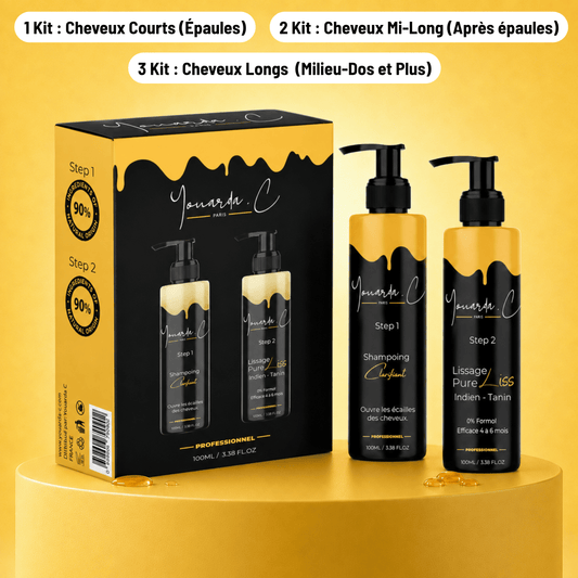 YOUARDA•C Kits de soin des cheveux 🥇 Youarda.C® – Lissage Pro Indien/Tanin YOULISS – 80% Gainage, Cheveux Lisses 4 à 6 Mois, 0% Formol, Sans Odeur & Sans Fumée, Compatible Enfants & Femmes Enceintes, odeur violette