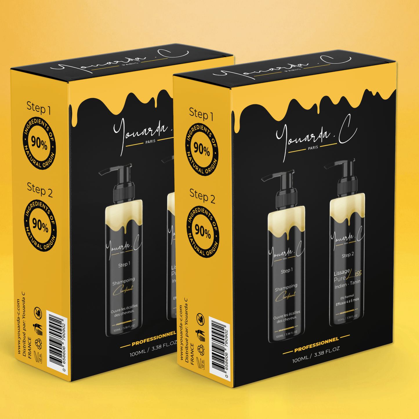 YOUARDA•C Kits de soin des cheveux Youarda.C – Lissage Pro Indien/Tanin YOULISS – Cheveux Lisses 4 à 6 Mois, 0% Formol, Sans Odeur & Sans Fumée, Compatible Enfants & Femmes Enceintes, odeur violette