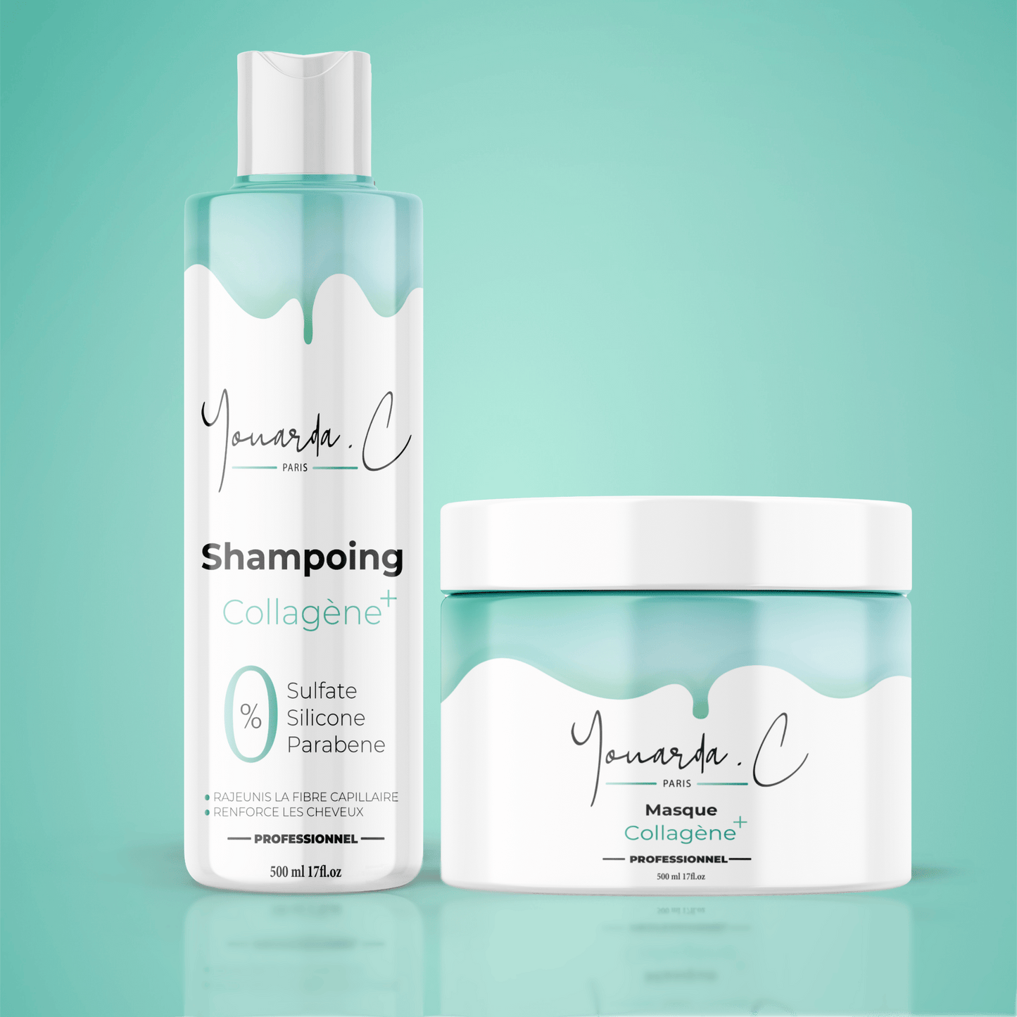 YOUARDA•C Soin des cheveux Youarda.C – Gamme Collagène Plus – Cheveux Colorés, Méchés, Élastiques, Réparation & Souplesse Ultime