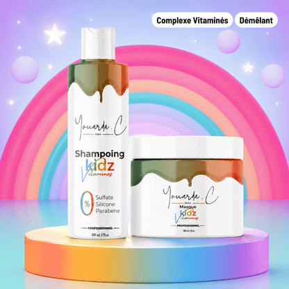 YOUARDA•C Soin des cheveux 🌈 Youarda.C® – Gamme KIDZ VITAMINES – Cheveux Enfants – Des Vitamines, du Fun & Faciles à Coiffer !
