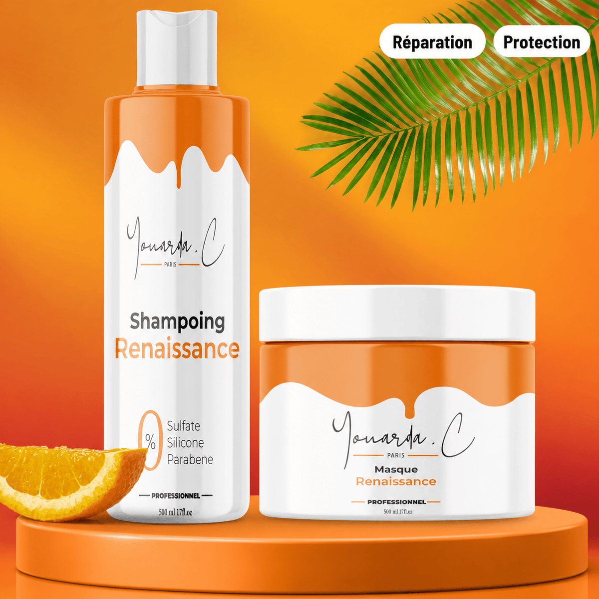 YOUARDA•C Soin des cheveux 💫 Youarda.C® – Gamme Réparation Renaissance – Soin Ultra-Réparateur & Cheveux Fortifiés,  Kératine, Biotine & Acide Hyaluronique, Renaissance Capillaire & Force Absolue