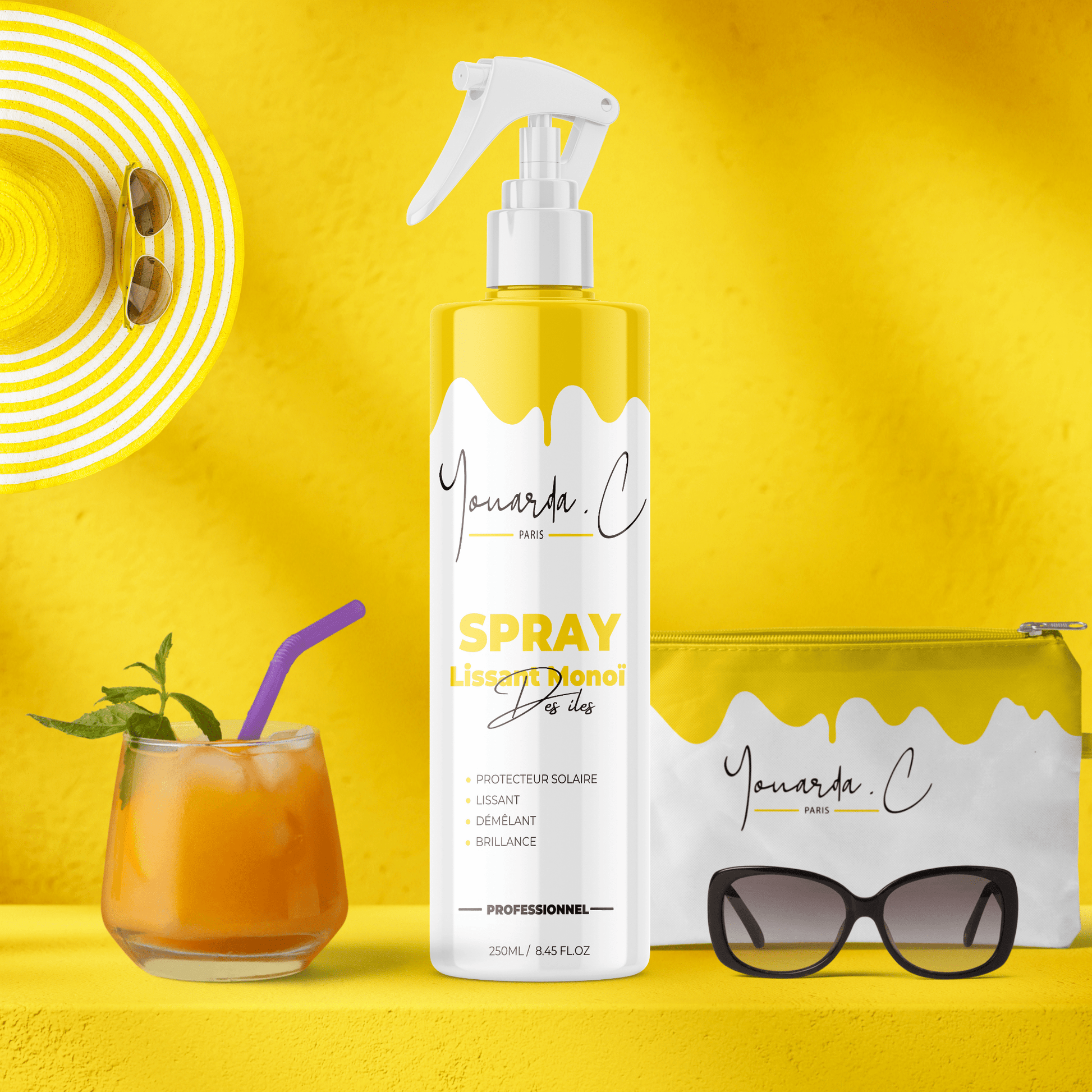 YOUARDA•C Solutions pour friser et défriser les cheveux SPRAY LISSANT MONOÏ DES ILES