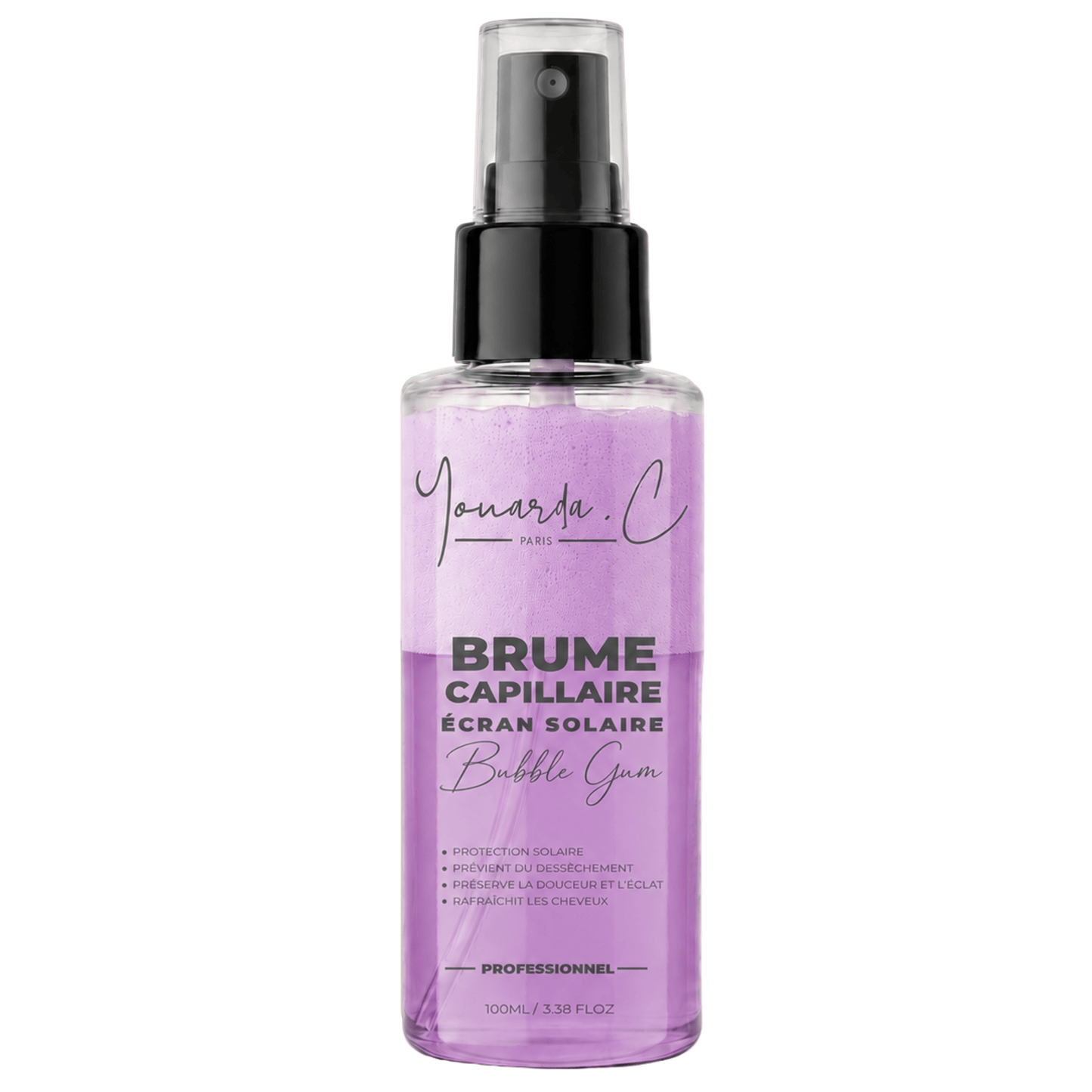 YOUARDA•C Solutions pour friser et défriser les cheveux 🏖 Youarda.C – Brume Capillaire Ecran Solaire – Odeur Bubble Gum, Protecteur UV, Chaleur