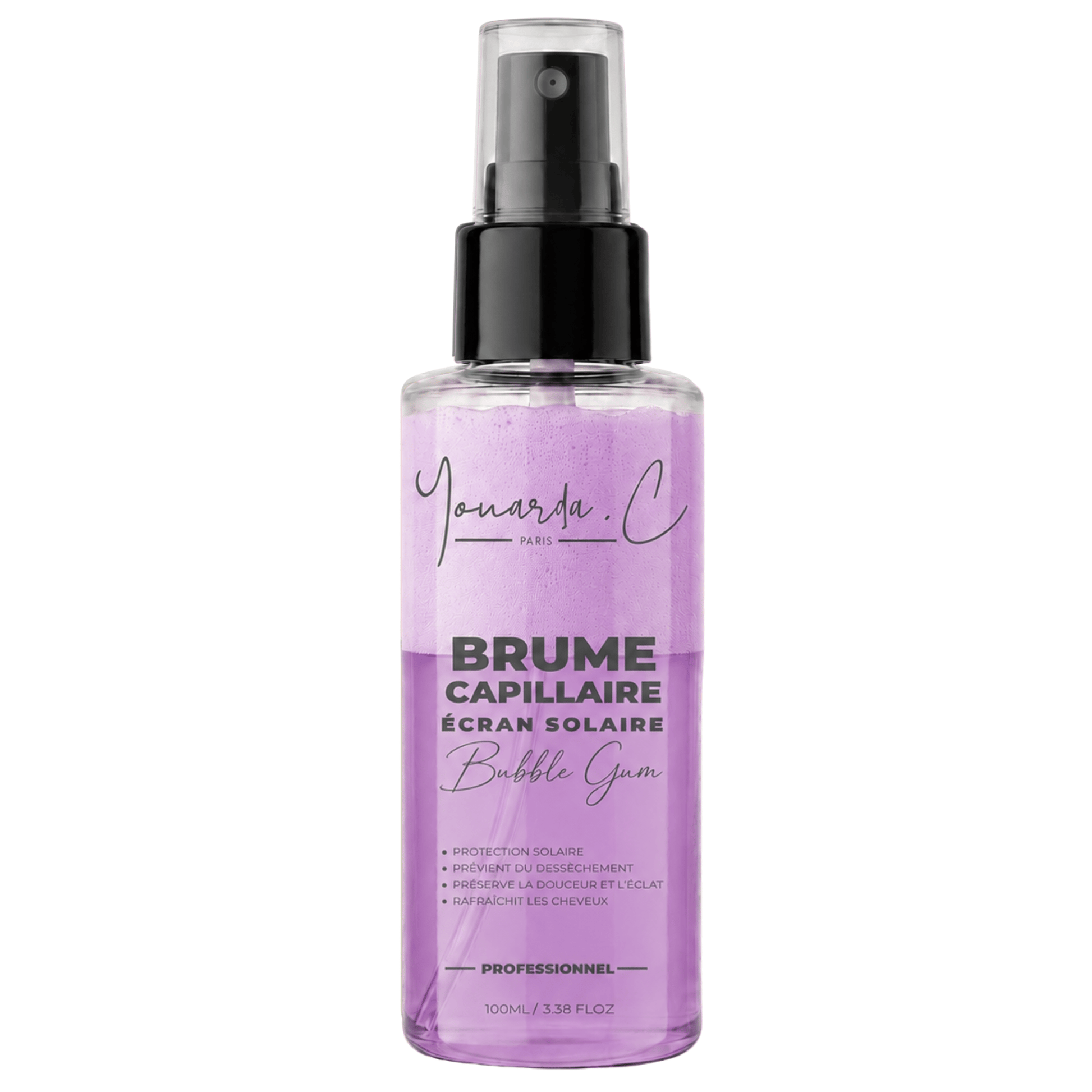 YOUARDA•C Solutions pour friser et défriser les cheveux 🏖 Youarda.C – Brume Capillaire Ecran Solaire – Odeur Bubble Gum, Protecteur UV, Chaleur