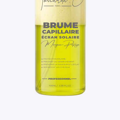 YOUARDA•C Solutions pour friser et défriser les cheveux 🏖 Youarda.C – Brume Capillaire Ecran Solaire – Odeur Mangue-Papaye, Protecteur UV, Chaleur