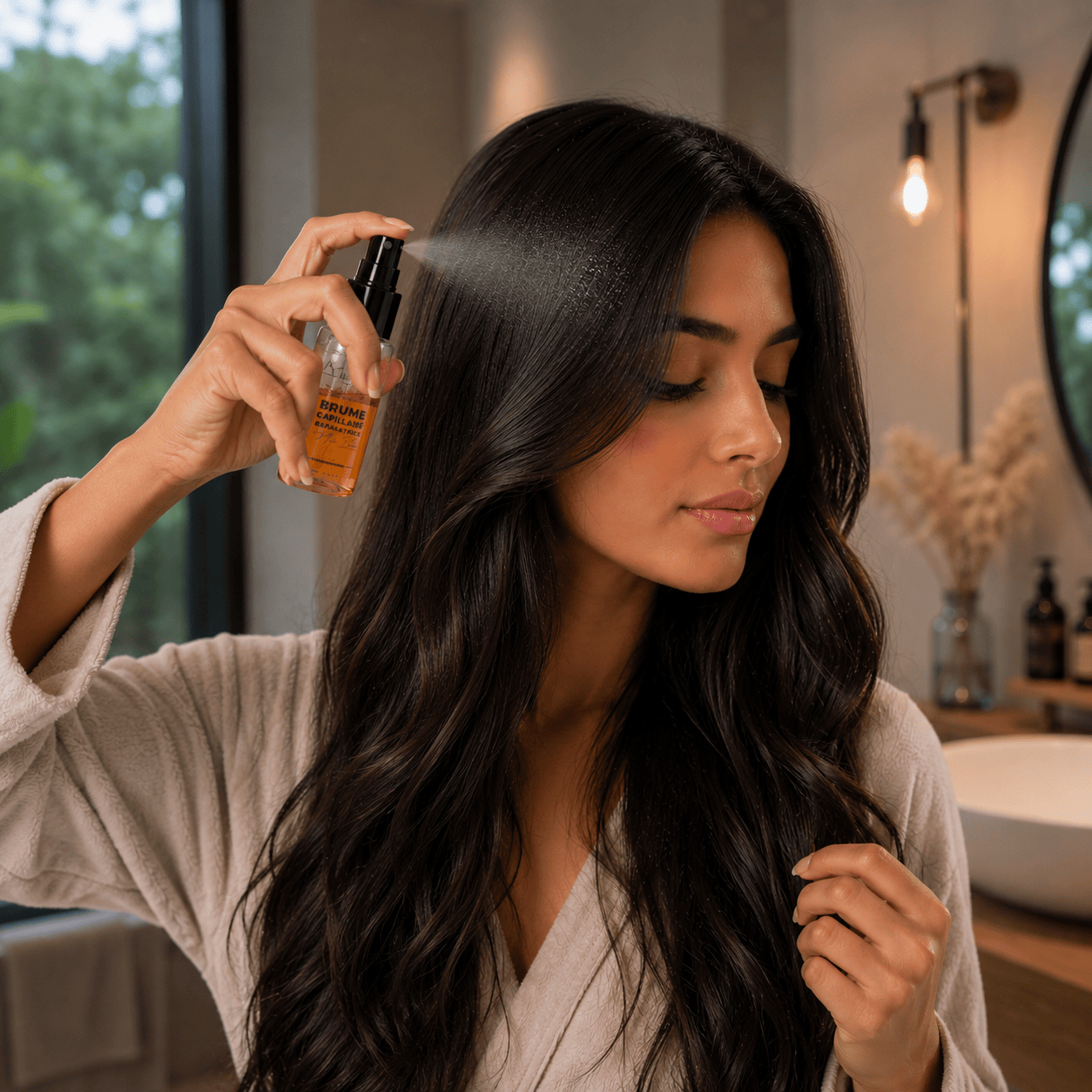 YOUARDA•C Solutions pour friser et défriser les cheveux 💫 Youarda.C – Brume Capillaire Réparatrice – Odeur Musc Blanc, Réparation, Démêlage & Brillance