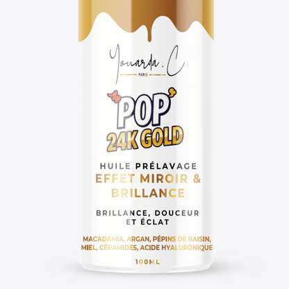 YOUARDA•C Solutions pour friser et défriser les cheveux Youarda.C – Huile Prelavage BOOSTER POP 24K GOLD – Éclat 24K, Soin Sublimateur & Brillance Luxueuse, Nourrit, Illumine & Revitalise en Profondeur