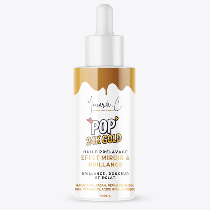 YOUARDA•C Solutions pour friser et défriser les cheveux Youarda.C – Huile Prelavage BOOSTER POP 24K GOLD – Éclat 24K, Soin Sublimateur & Brillance Luxueuse, Nourrit, Illumine & Revitalise en Profondeur