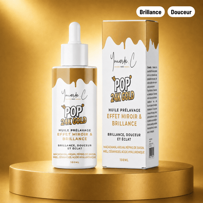 YOUARDA•C Solutions pour friser et défriser les cheveux 🏆 Youarda.C® – Huile Prelavage BOOSTER POP 24K GOLD – Éclat 24K, Soin Sublimateur & Brillance Luxueuse, Nourrit, Illumine & Revitalise en Profondeur