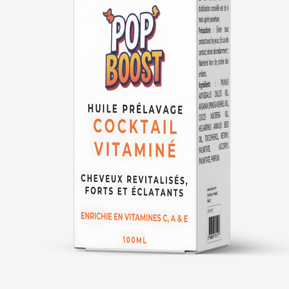 YOUARDA•C Solutions pour friser et défriser les cheveux Youarda.C – Huile Prelavage BOOSTER POP BOOST – Cocktail Vitaminé pour Force, Éclat & Vitalité, Vitalité, Nutrition & Brillance Flash, Nutrition Rapide