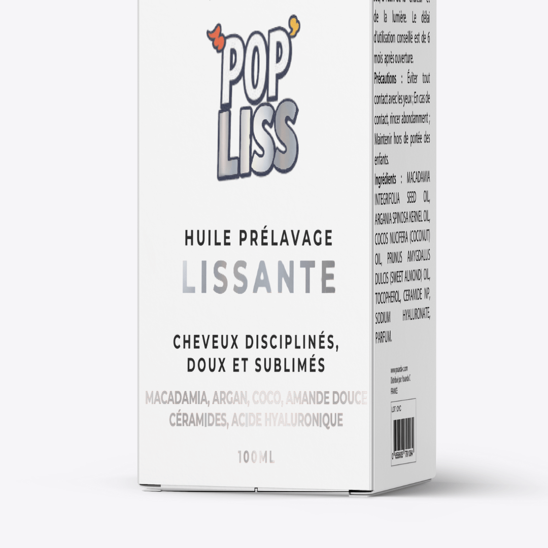 YOUARDA•C Solutions pour friser et défriser les cheveux Youarda.C – Huile Prelavage BOOSTER POP LISS – Soin Lissant & Cheveux Disciplinés, Nourrit & Dompte les Cheveux Rebelles, Coiffage Facilité