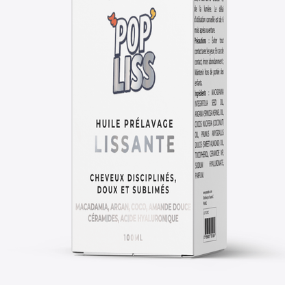 YOUARDA•C Solutions pour friser et défriser les cheveux Youarda.C – Huile Prelavage BOOSTER POP LISS – Soin Lissant & Cheveux Disciplinés, Nourrit & Dompte les Cheveux Rebelles, Coiffage Facilité