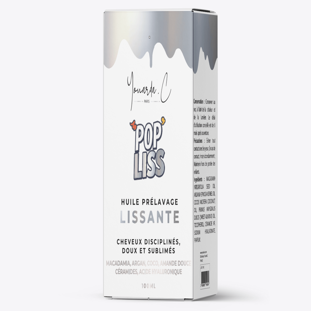 YOUARDA•C Solutions pour friser et défriser les cheveux Youarda.C – Huile Prelavage BOOSTER POP LISS – Soin Lissant & Cheveux Disciplinés, Nourrit & Dompte les Cheveux Rebelles, Coiffage Facilité