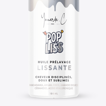 YOUARDA•C Solutions pour friser et défriser les cheveux Youarda.C – Huile Prelavage BOOSTER POP LISS – Soin Lissant & Cheveux Disciplinés, Nourrit & Dompte les Cheveux Rebelles, Coiffage Facilité