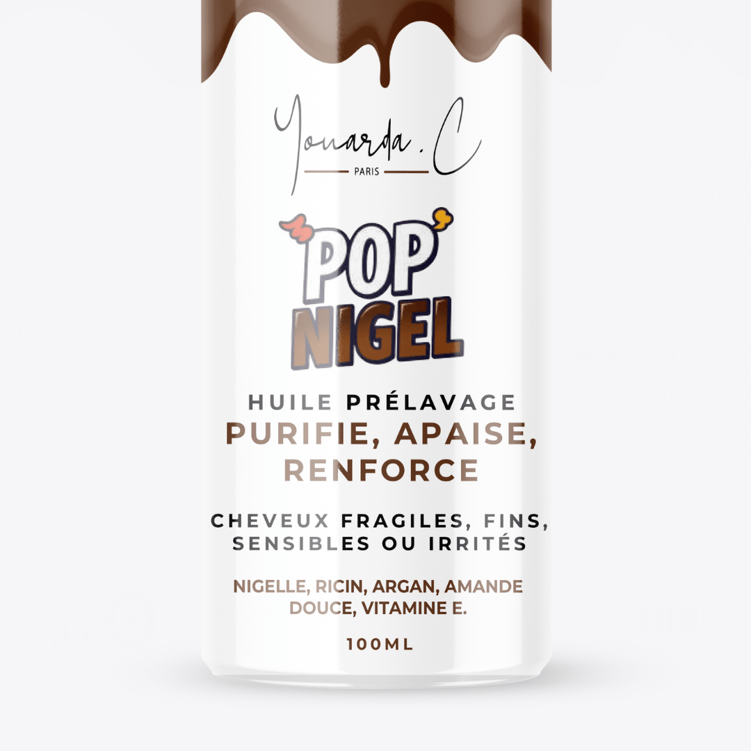 YOUARDA•C Solutions pour friser et défriser les cheveux Youarda.C – Huile Prelavage BOOSTER POP NIGELLE – Soin Purifiant & Fortifiant Intense, Répare, Nourrit & Renforce dès la Racine, Protection & Cheveux Régénérés